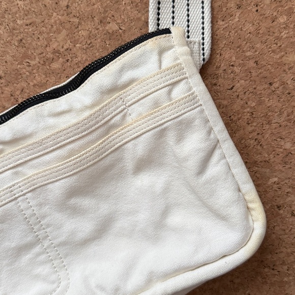 The Particulars NICE Pack Canvas Belt Bag Cream White Crossbody Fanny Pack - Picture 2 of 4